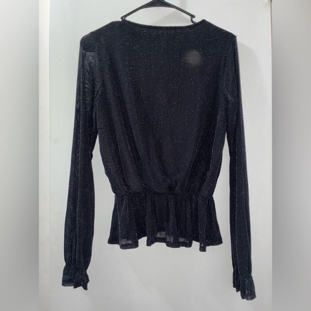 Guess Black and Gold Shimmer Blouse - Picture 4 of 5